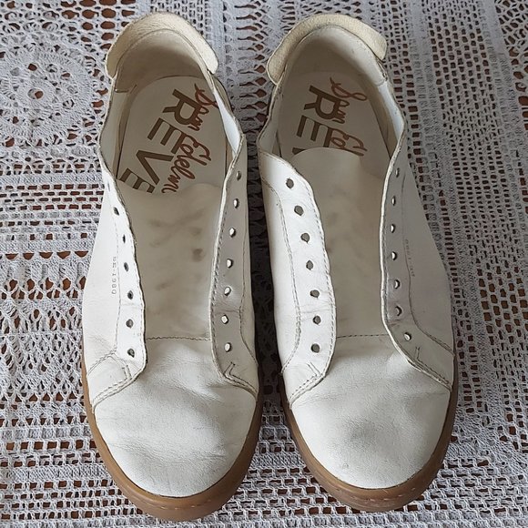 Sam Edelman Leather Sneakers Jayme Se-1980 Cream Lace-up Women's Size 8/8.5 - Picture 8 of 14